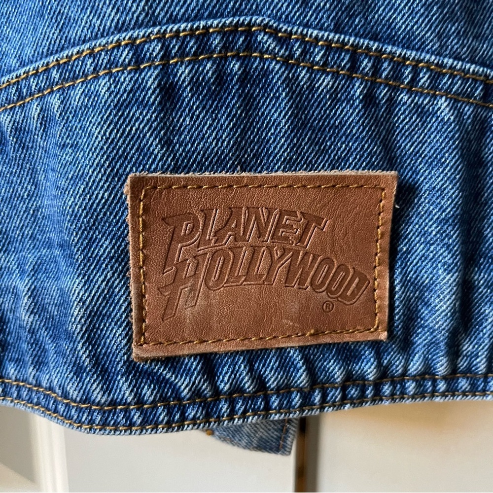1990s Vintage Planet Hollywood Atlanta Jean Jacket Size XL - Picture 11 of 11